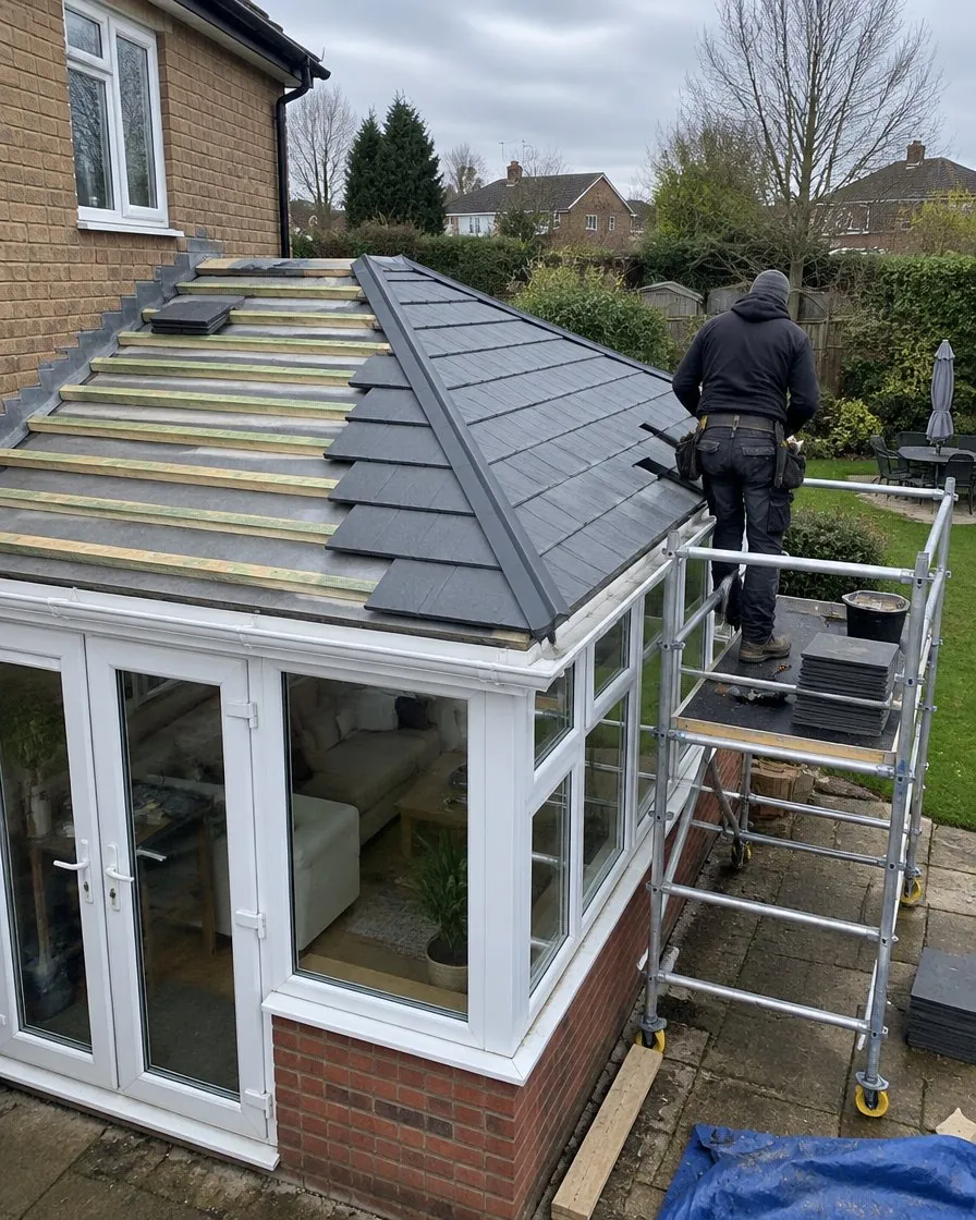 Conservatory roof replacement in Callington