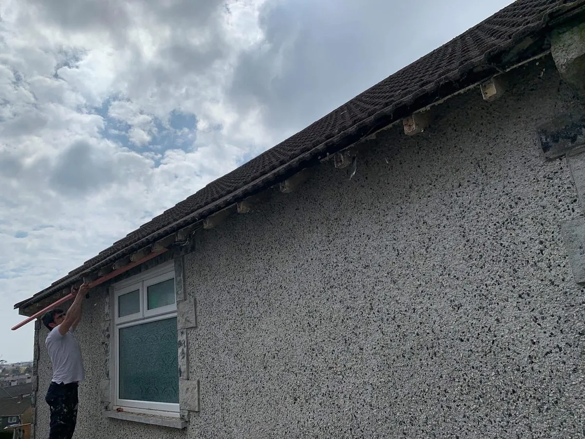 White uPVC fascias and soffits on a bungalow in Callington